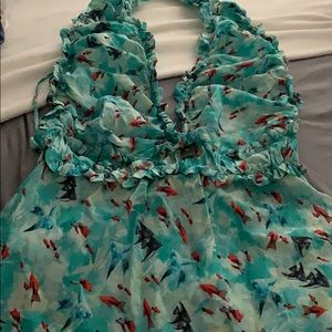 Fendi silk halter top new without tags